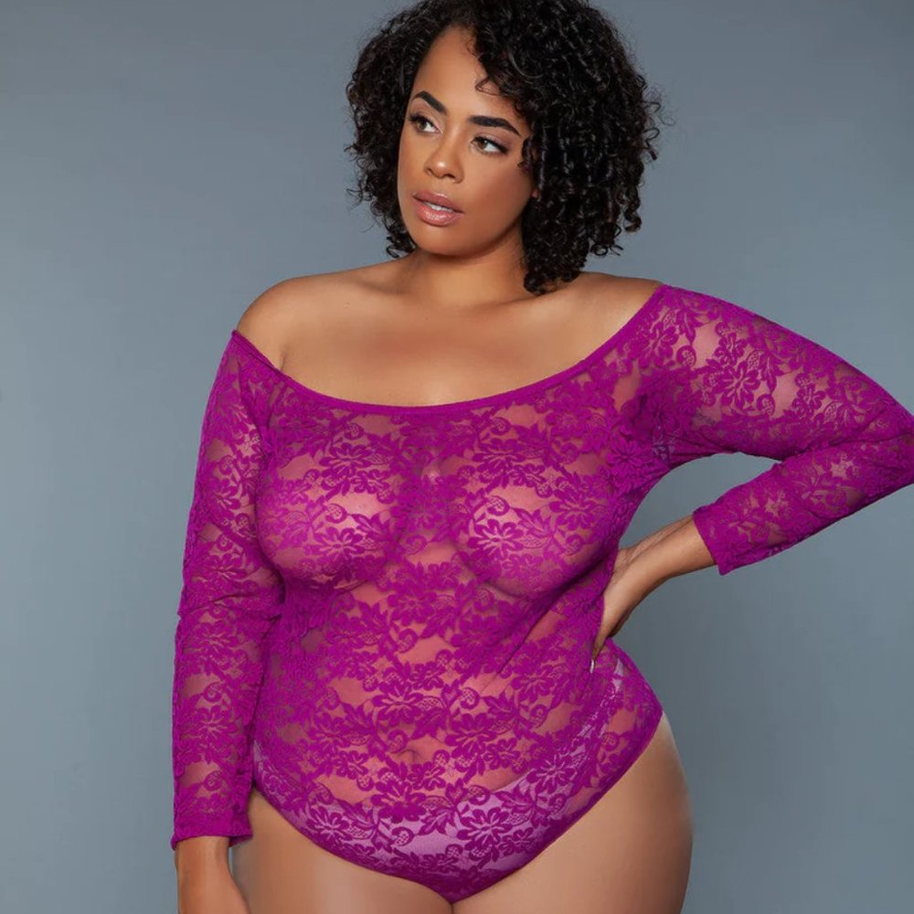 BeWicked - 2248P Marina Bodysuit Dark Meganta - Lingerie For Women